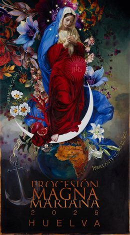 Cartel de la procesión jubilar Magna Mariana de Huelva.