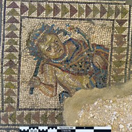 Uno de los mosaicos hallados, el representativo de la estación de la primavera.