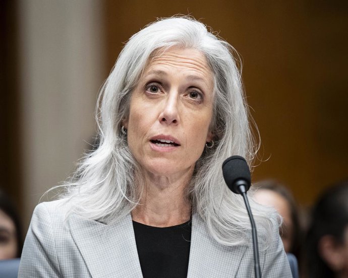 Archivo - Arquivo - 25 de junho de 2025, Washington, Distrito de Columbia, EUA: SUSAN MONAREZ, indicada para ser Diretora dos Centros de Controle e Prevenção de Doenças (CDC), Departamento de Saúde e Serviços Humanos, falando em uma audiência do Senado so