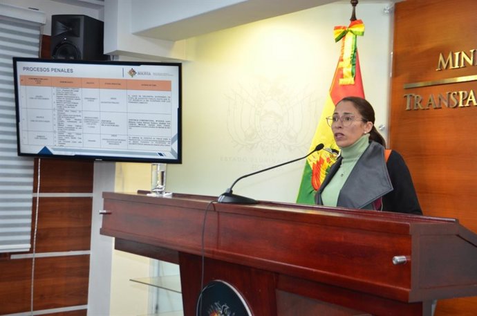 La ministra de Justicia de Bolivia, Jessica Saravia