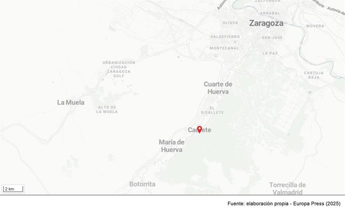 Fallece el propietario de una empresa de mudanzas al caer desde un altura de seis metros en Cadrete (Zaragoza)