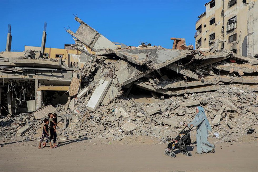 Desplazados palestinos a causa de la ofensiva de Israel contra la Franja de Gaza (archivo)
