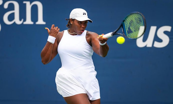 Archivo - Taylor Townsend of the United States in action during the first round of the 2023 US Open Grand Slam tennis tournament