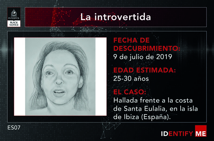 A Interpol está pedindo ajuda para identificar uma mulher encontrada morta em 2019 em Ibiza.