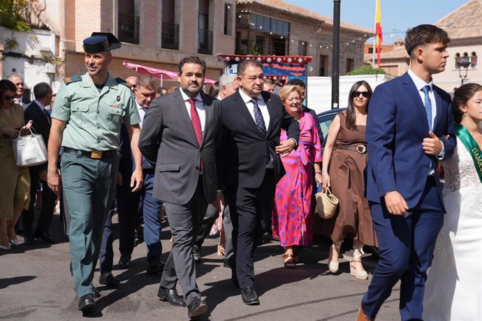 El presidente del Partido Popular de Castilla-La Mancha, Paco Núñez, en las fiestas en honor a San Agustín de Gálvez.