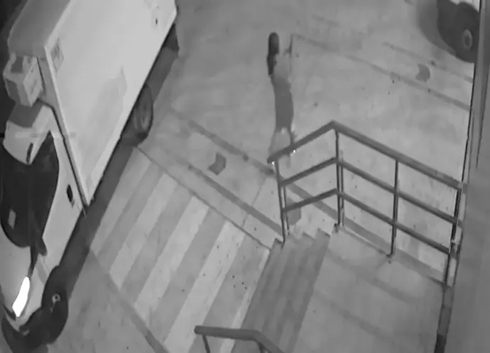 Imagen del delincuente tomada por una cámara de seguridad