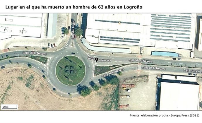 Lugar en el que ha fallecido un hombre en Logroño
