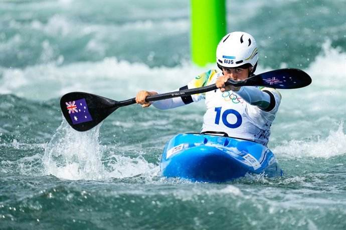 Archivo - Jessica Fox of Australia competes during Women's Kayak Cross Time Trial of the Canoe Slalom on Vaires-sur-Marne Nautical Stadium - White water during the Paris 2024 Olympics Games on August 2, 2024 in Paris, France.