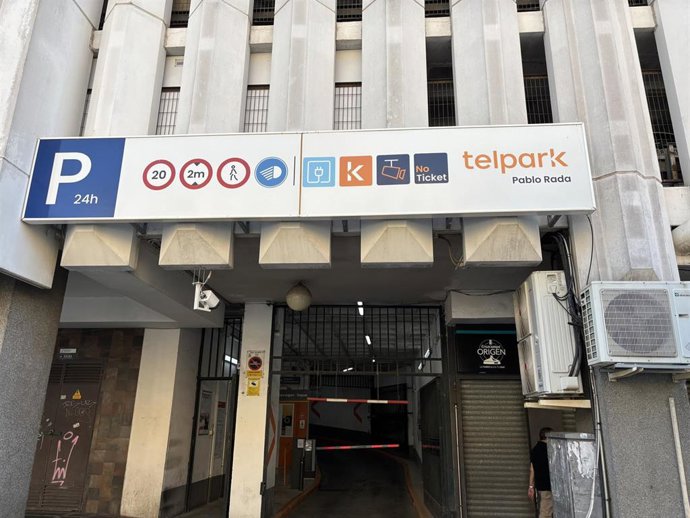 Aparcamiento de Telpark en Huelva.