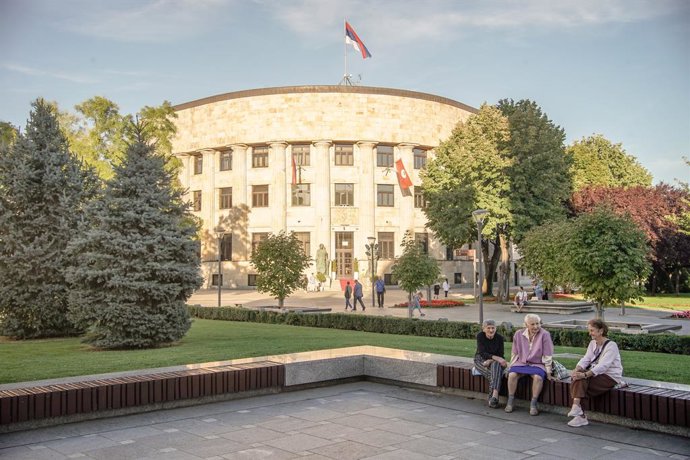 Archivo - : Banja Luka - Billboards, Cityscapes and Flags in Republika Srpska. September 2022