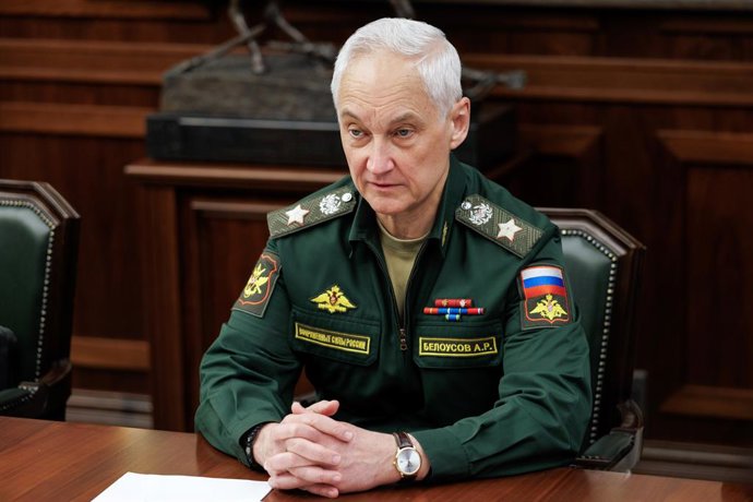 Imagem de arquivo do ministro da Defesa da Rússia, Andrei Belousov.