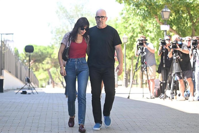 Luisa Mayol y Luis Tosar acuden al tanatorio para despedir al actor Eusebio Poncela, a 28 de agosto de 2025, en Madrid (España).