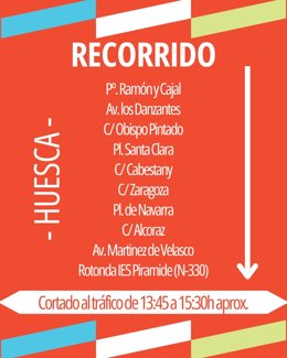 Huesca se prepara para recibir a La Vuelta Ciclista este sábado y el trazado se cortará al tráfico casi dos horas