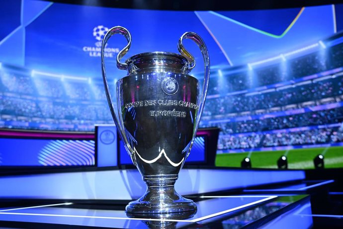 28 de agosto de 2025, Mônaco, Mônaco, Mônaco: Troféu - sorteio da Liga dos Campeões da UEFA 2025-2026 em 28 de agosto de 2025 no Fórum Grimaldi em Mônaco.