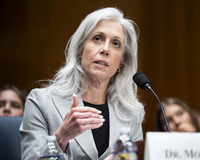 Archivo - Arquivo - 25 de junho de 2025, Washington, Distrito de Columbia, EUA: SUSAN MONAREZ, indicada para ser Diretora dos Centros de Controle e Prevenção de Doenças (CDC), Departamento de Saúde e Serviços Humanos, falando em uma audiência do Senado so