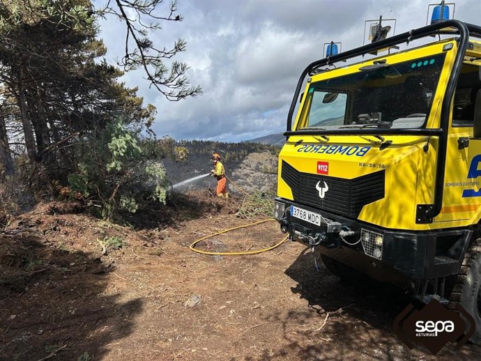 Trabajos del SEPA en un incendio forestal
