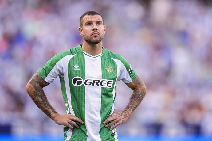 Aitor Ruibal of Real Betis looks on during XXXV Costa del Sol Trophy, football match played between Malaga CF and Real Betis at La Rosaleda Stadium on August 9, 2025, in Malaga, Spain.