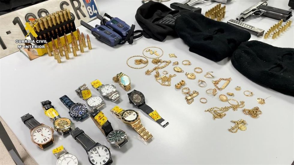 Efectos sustraídos al grupo criminal en la operación Bankasalt.