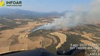 Investigan a cuatro personas por provocar un incendio forestal en Abiego (Huesca) por imprudencia grave