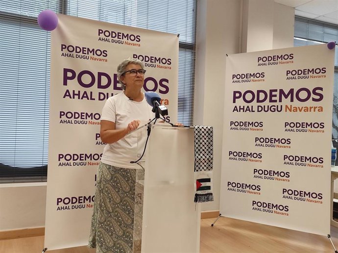 La coordinadora autonómica de Podemos Navarra, Neniques Roldán.