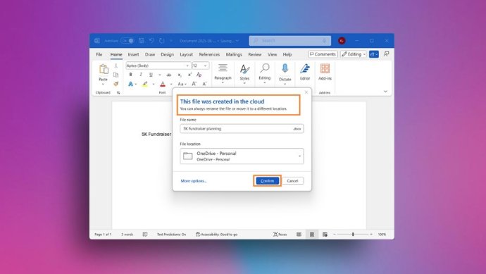 Salvar automaticamente documentos na nuvem no Microsoft Word.