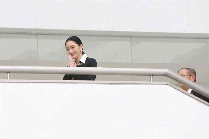 BANGKOK, Aug. 21, 2025  -- Paetongtarn Shinawatra arrives at the Constitutional Court in Bangkok, Thailand, Aug. 21, 2025.   Suspended Thai Prime Minister Paetongtarn Shinawatra attended a constitutional court hearing on Thursday in a case seeking her dis