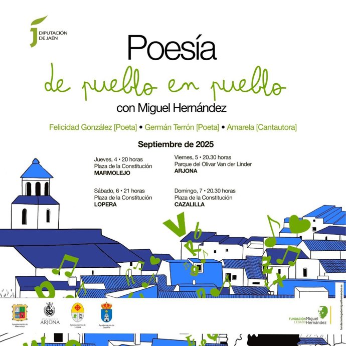 Cartel del programa 'Poesía de pueblo en pueblo'.
