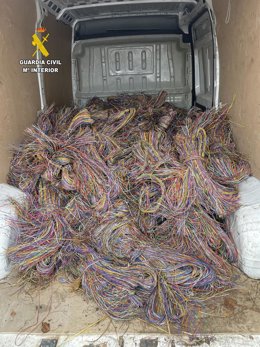 Material incautado por la Guardia Civil.