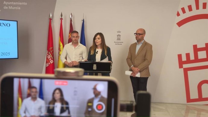 La vicealcaldesa de Murcia, Rebeca Pérez, en una rueda de prensa