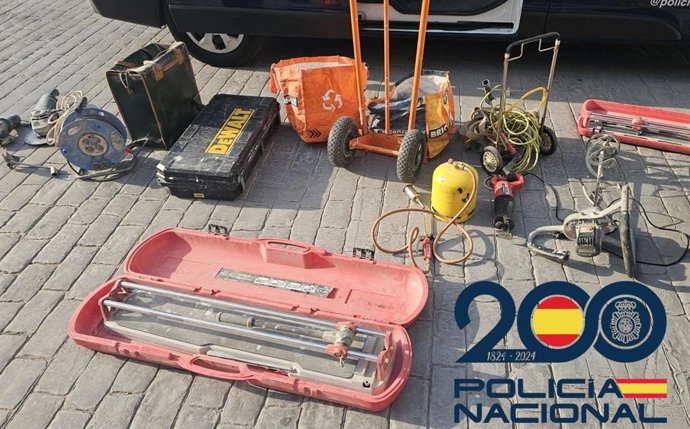 Herramienta robada por los detenidos que han ingresado en prisión