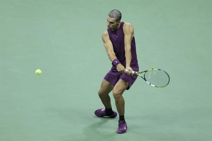 El tenista español Carlos Alcaraz en el US Open.