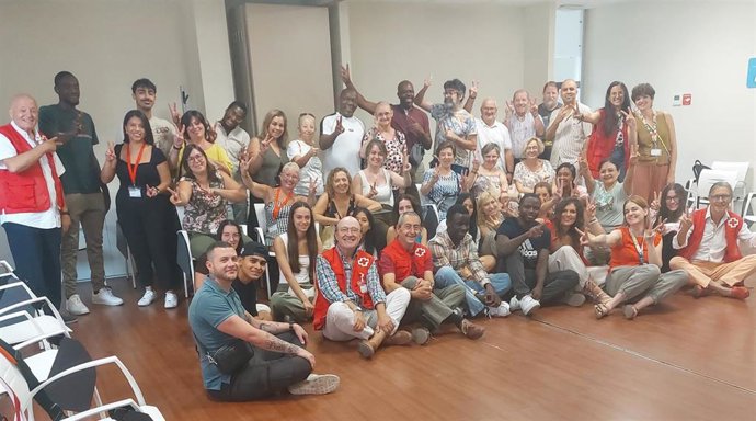 Participantes en un 'voluntariado-café'.