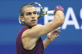 Carlos Alcaraz of Spain during day 4 of the 2025 US Open Tennis Championships, Grand Slam tennis tournament on August 27, 2025 at USTA Billie Jean King National Tennis Center in Flushing Meadows, Queens, New York, United States - Photo Jean Catuffe / DPPI