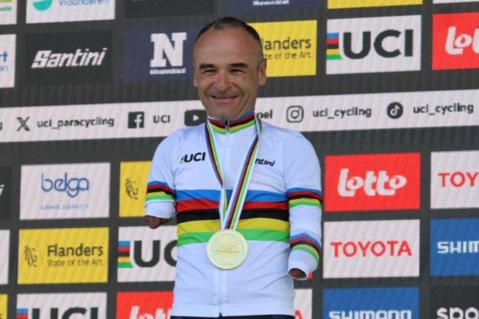 Ricardo Ten, durante el Campeonato del Mundo de ciclismo paralímpico 2025.
