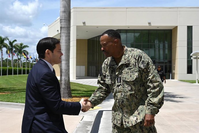 El secretario de Estado de Estados Unidos, Marco Rubio, visita la sede del Mando Sur en Florida
