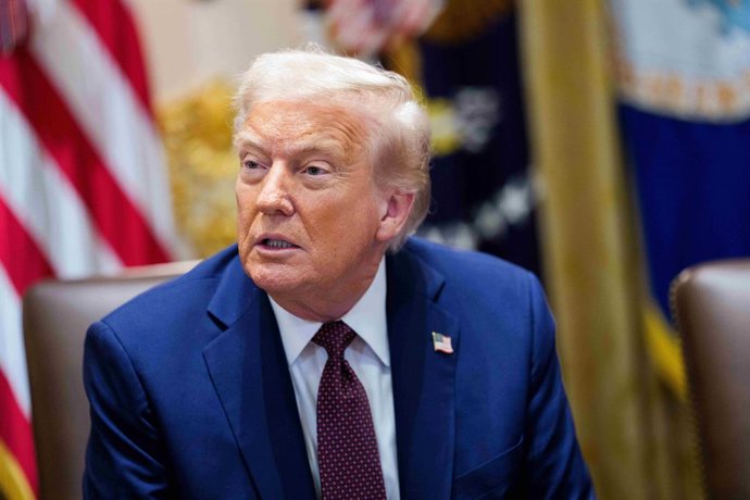 August 26, 2025, Washington, District Of Columbia, USA: United States President Donald J Trump participates in a Cabinet Meeting in the Cabinet Room of the White House in Washington, DC, US, on Tuesday, August 26, 2025