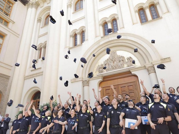 Acto de clausura de un curso de formación para el ingreso en los Cuerpos de Policía Local de Aragón.