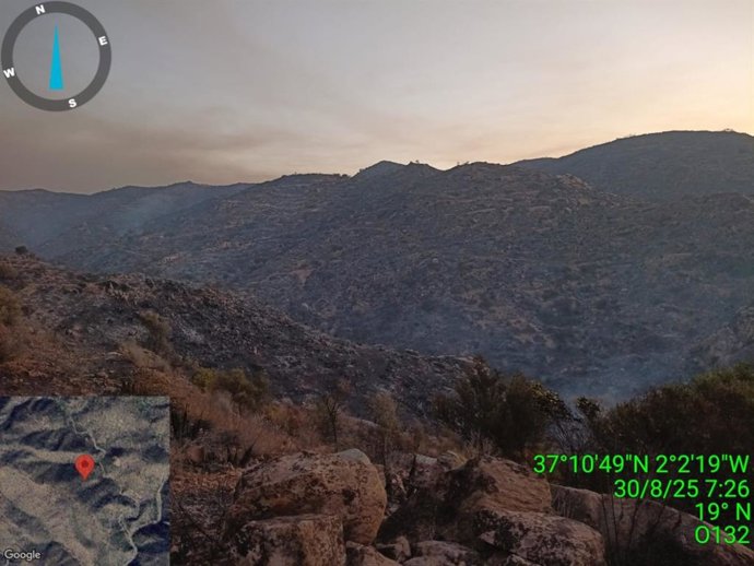 Incendio en Lubrín (Almería).