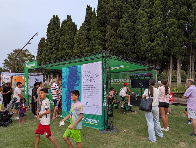 Kilómetros Solidarios al final de la etapa de mañana de La Vuelta Ciclista a España en Valdezcaray