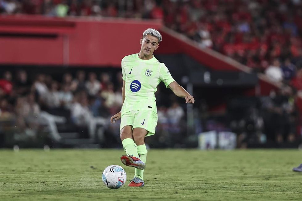 Gavi durante un partido del FC Barcelona