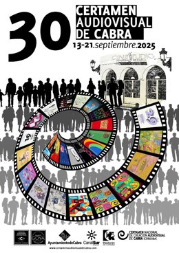 Cartel de la trigésima edición del Certamen Audiovisual de Cabra (Córdoba).