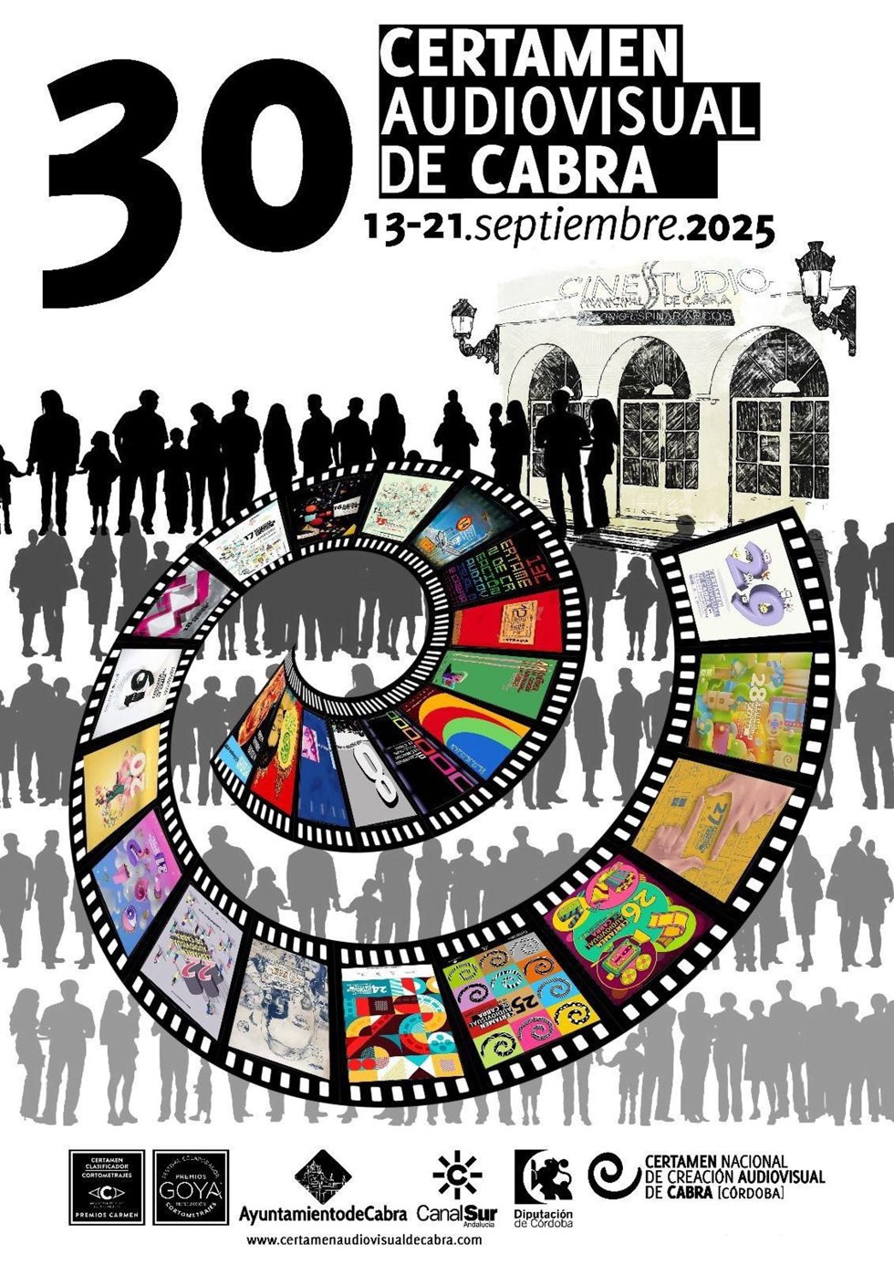 Cartel de la trigésima edición del Certamen Audiovisual de Cabra (Córdoba).