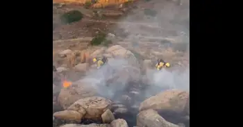 Evolución favorable del incendio de Lubrín (Almería) en el que trabajan 12 medios aéreos y efectivos por tierra
