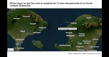 Hallan el cadáver de la española desaparecida hace casi dos meses en Indonesia y hay dos detenidos