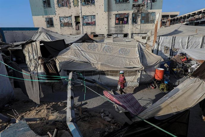 Imagen de archivo de la ciudad de Gaza bajo la ofensiva de Israel 