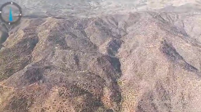 Imagen del incendio de Lubrín, que está estabilizado