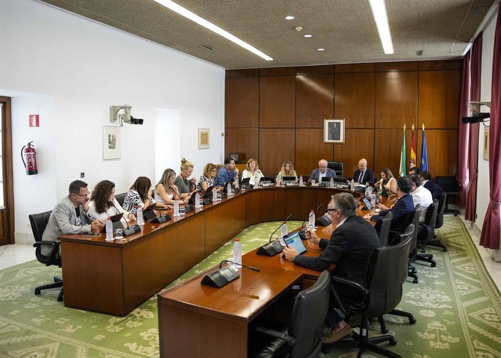 Archivo - Reunión de la Junta de Portavoces del Parlamento andaluz. (Foto de archivo).