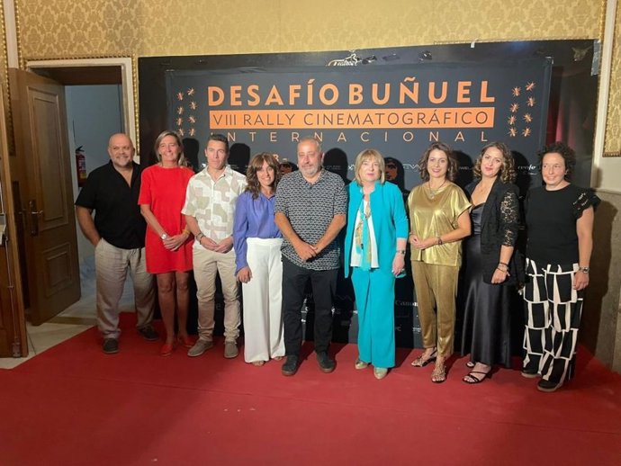 La consejera de Educación, Cultura y Deporte, Tomasa Hernández, en la gala de clausura del rally cinematográfico celebrada este sábado en Teruel.