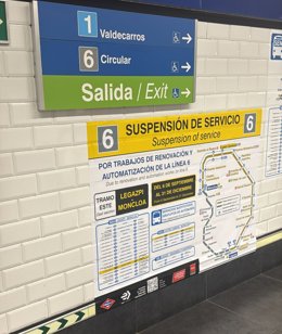 Corte en L6 entre Moncloa y Legazpi