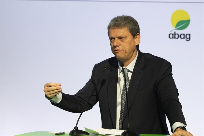 11 de agosto de 2025, São Paulo, São Paulo, Brasil: São Paulo (SP), 11/08/2025 - Congresso/CBA/Agronegócio/SP - Tarcisio de Freitas, Governador do Estado de São Paulo, participa do 24º Congresso Brasileiro do Agronegócio (CBA), organizado pela Associação 